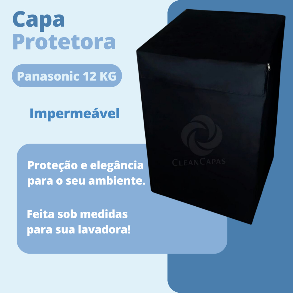 CAPA PARA MÁQUINA DE LAVAR PANASONIC 12KG IMPERMEÁVEL