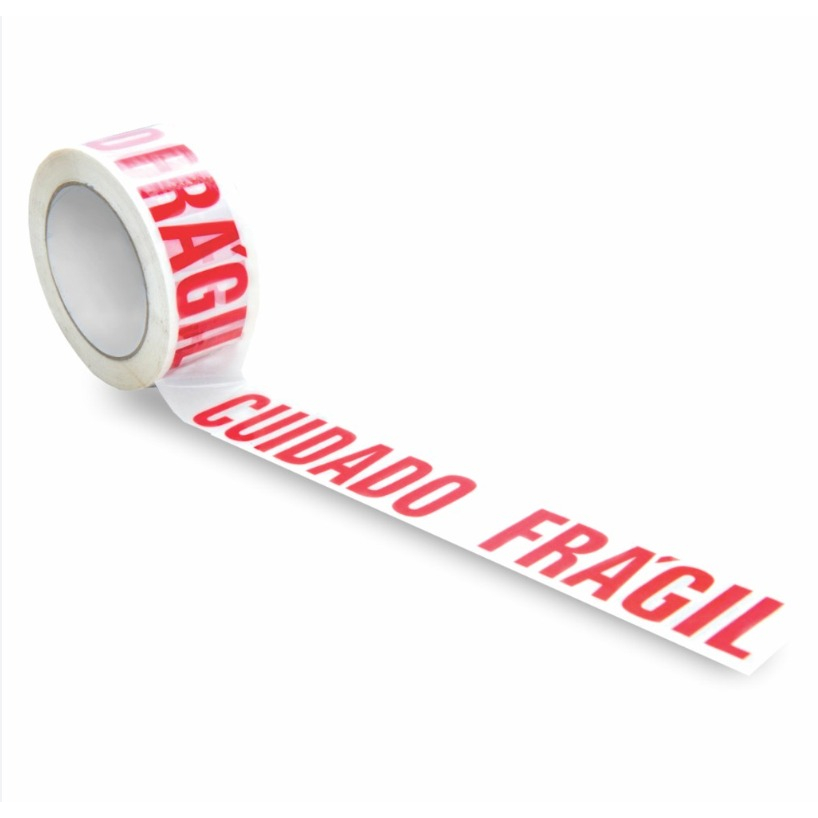 Fita Tipo Durex Branca Cuidado Fragil Kit Com 5 Rolos de 500m Para Embalar Caixa Resistente Barato Pronta Entrega em Oferta na Shopee