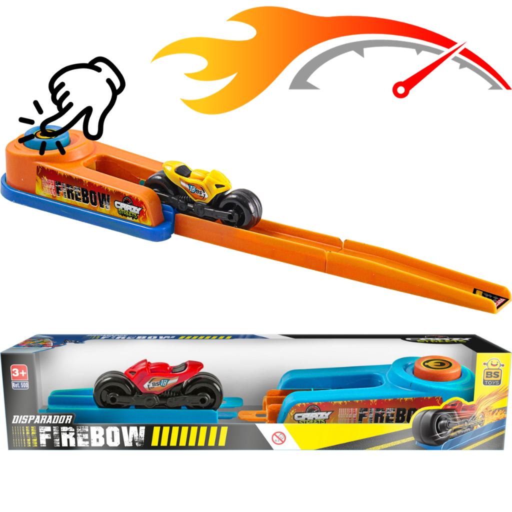 Brinquedo Lançador de motinha Firebow Pista Radical Com Moto Brinquedos Infantil Meninos Presente