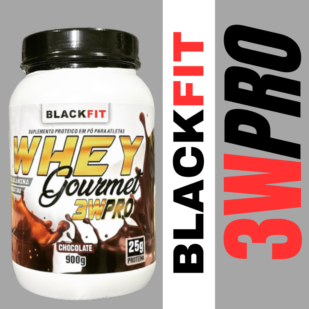 WHEY Gourmet 3w pro Sabor chocolate 900g Com Beta alanina e creatina Melhor que Max Titanium Growth Creatina BCAA Pré Treino