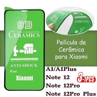 Película Cerâmica 9D 3D XIAOMI REDMI Gel Hidrogel Flexível A1 A1PLUS NOTE12 NOTE12PRO NOTE12PROPLUS