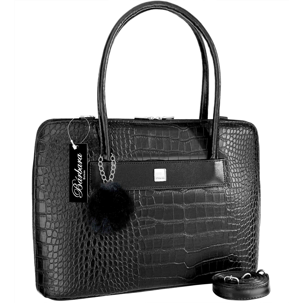 Bolsa Feminina Notebook Tablet Pasta Maleta Com Chaveiro Pompom Fashion Linda em Oferta na Shopee