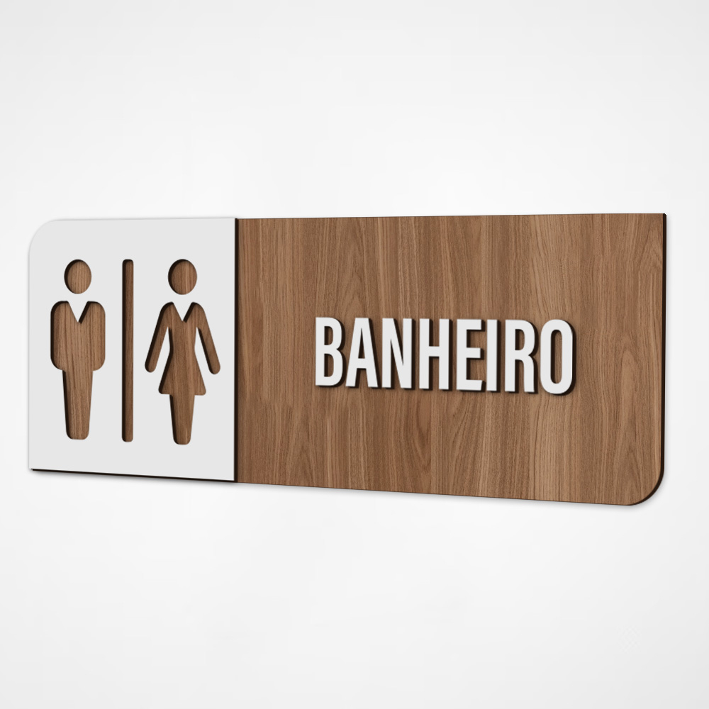 Placa Sinalização Indicativa Banheiro Unissex em Oferta na Shopee
