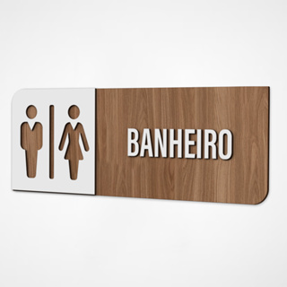 Placa Sinalização Indicativa Banheiro Unissex em Oferta na Shopee