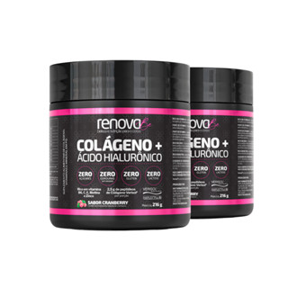 Kit 2 Colágenos com Ácido Hialurônico Haplex Plus com Verisol Biotina - Renova Be