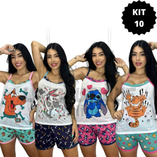 kit 10 Short Doll Adulto Pijama Feminino 1.