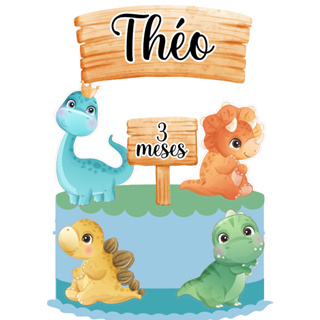 TOPO DE BOLO DINO MENINO em Oferta na Shopee