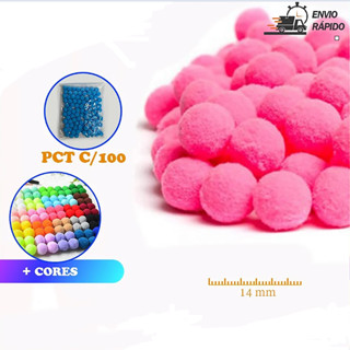 POM-POM FOFINHO SOLTO - 14MM - PCT C/ 100 UNID.