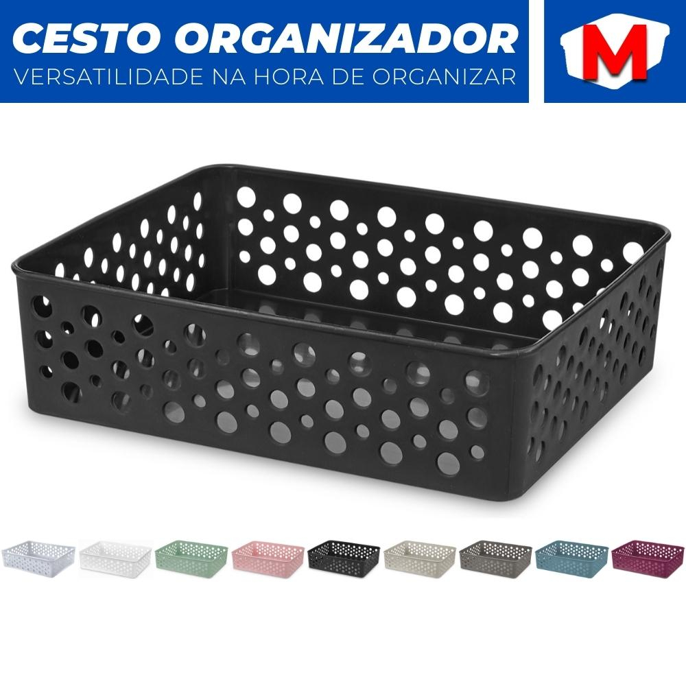 Cesto Organizador Rattan Armario Lavanderia Gaveta M (24x19)