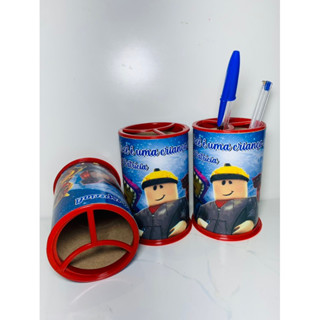 10 Lembrancinha Personalizada Porta Lápis Roblox