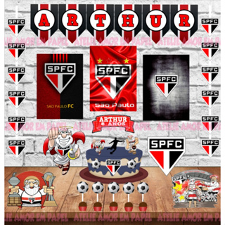 Kit Só Um Bolinho Decoração Festa em Casa Tema São Paulo em Oferta na Shopee