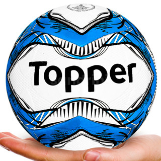 Bola De Futebol Campo Natural Slick Colorful Topper Oficial - Azul