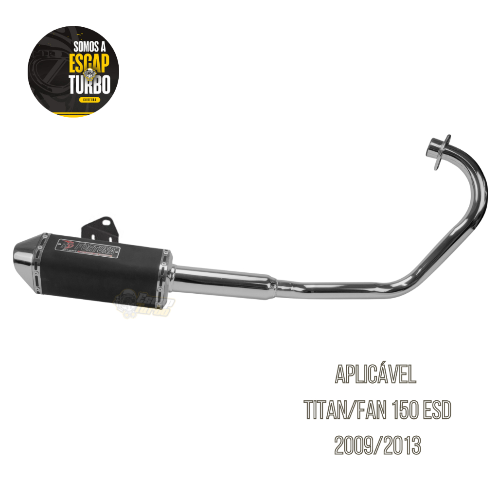 Escapamento Titan 150 Esd 2009/2013 Mini Tri Fortuna