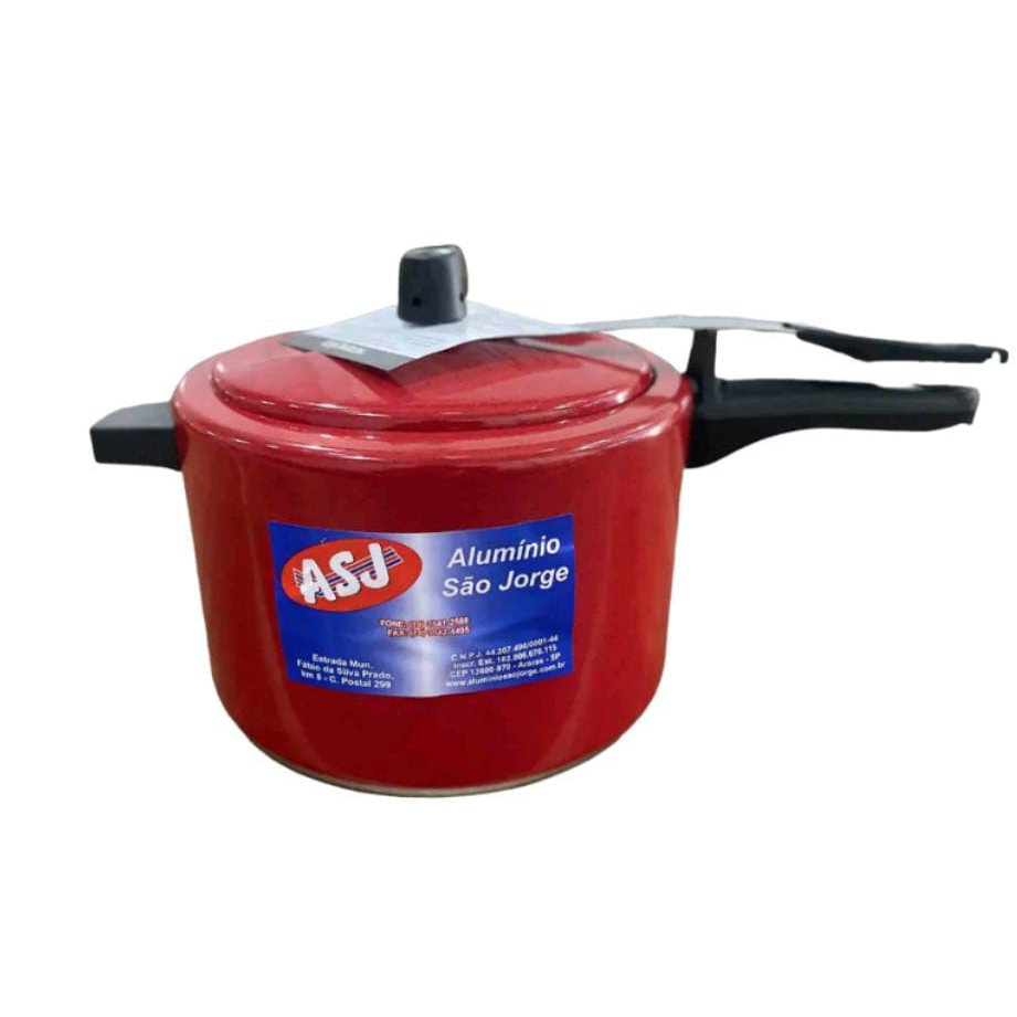 PANELA DE PRESÃO 7 LITROS- VERMELHO CEREJA + ENVIO IMEDIATO E SEGURO