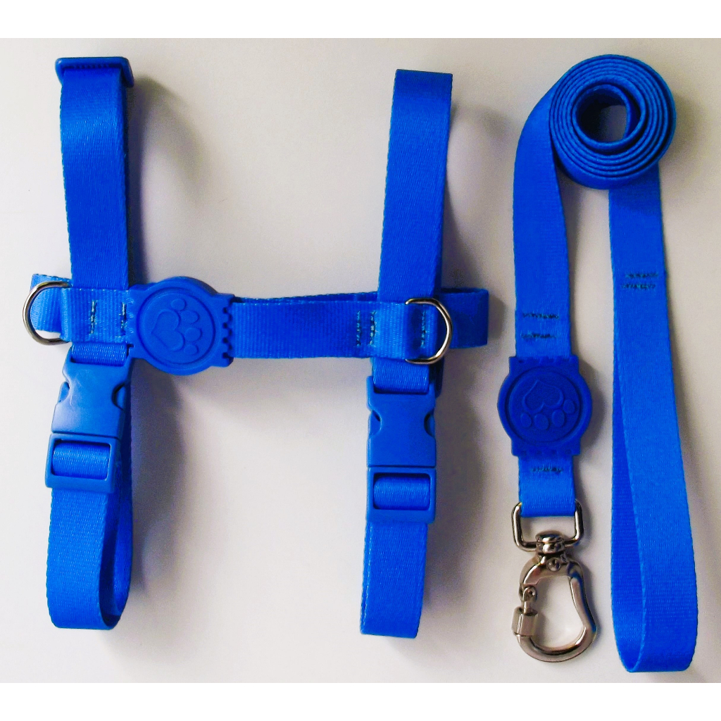 Peitoral H Anti-puxão azul royal para cachorro em Oferta na Shopee