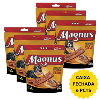 Magnus Bifinhos Cães Sabor Carne - Caixa Fechada 6 x 500g
