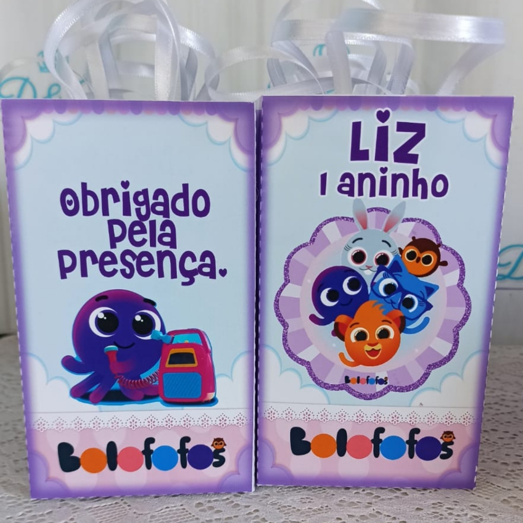 10 Sacolinhas Personalizadas para Festa Lembrancinha Bolofofos
