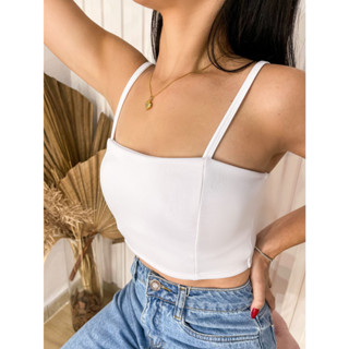 Cropped Alça Fina Com Bojo Feminino Confortavel Verão