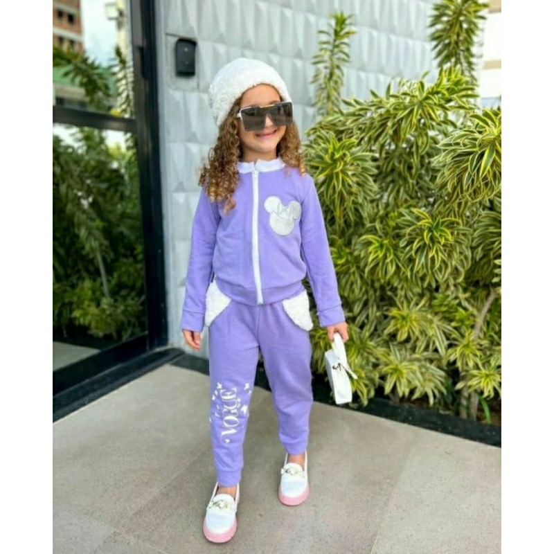 Conjunto Moletom Infantil Menina 3 Peças Promoção