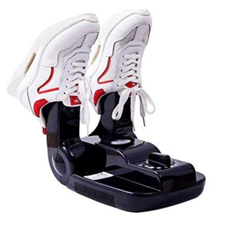 Aquecedor portátil para sapatos dobráveis, Secador de calor elétrico com temporizador, Secador ultravioleta para luvas Chapéus e botas, preto 110V