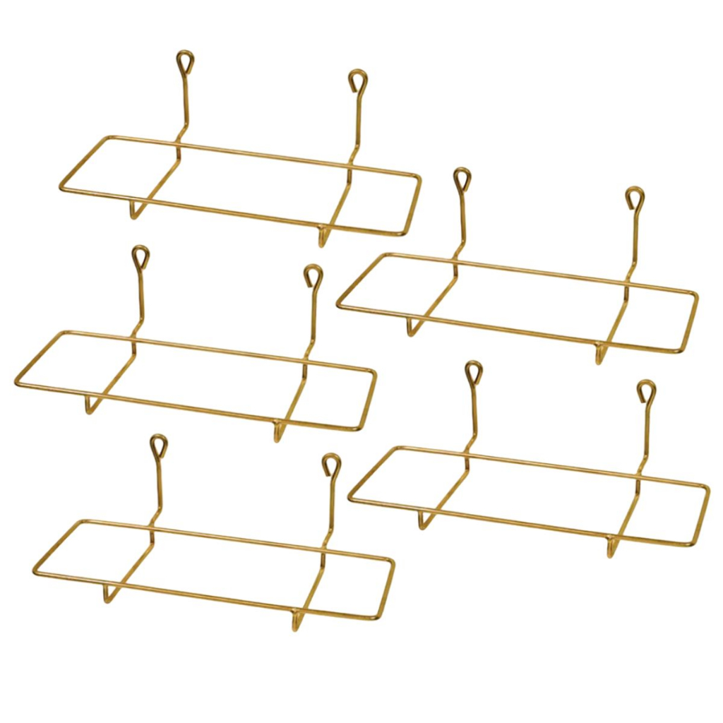 5 Suporte Jardineira Para Vaso de Parede 35 Dourado Pendurar Plantas Pendentes Jardim Vertical Floreira De Metal Ferro