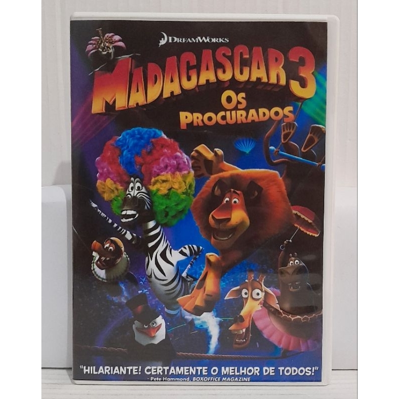 Dvd Madagascar 3 - Os Procurados - Original Usado (Capa Reimpressa)