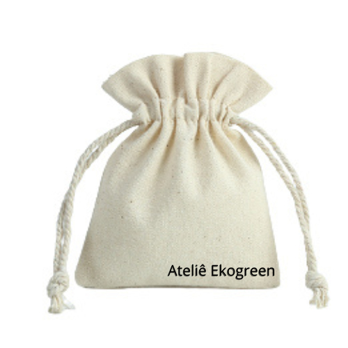 20 Saquinhos 10x12cm de algodão cru  com corda dupla em Oferta na Shopee