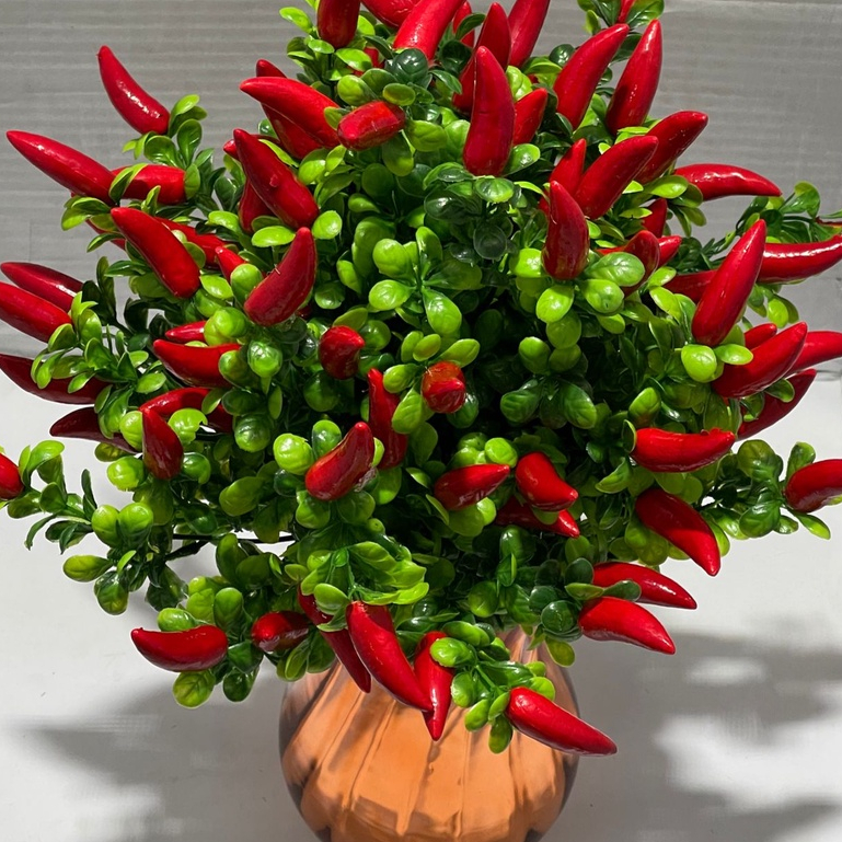 Pimenta Artificial P (1 galho com 15 pimentas) em Oferta na Shopee
