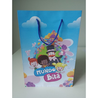 10/20/30/40/50 unidades sacolas de papel mundo bita