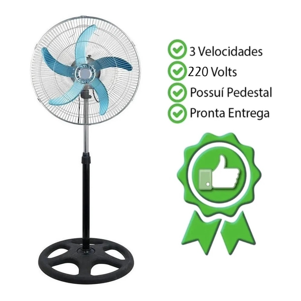 Ventilador 220v. novidade na loja ,garanta ja o seu.Coluna Turbo Metal 5 Pás 50cm Pedestal Potente / Ventilador de Pé Vento Forte 3 Velocidades 2 posiçoes em pe e parede.