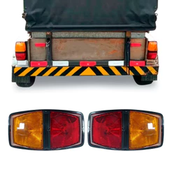LANTERNA TRASEIRA BICOLOR UNIVERSAL PARA CARRETINHA REBOQUE TIPO CANOINHA
