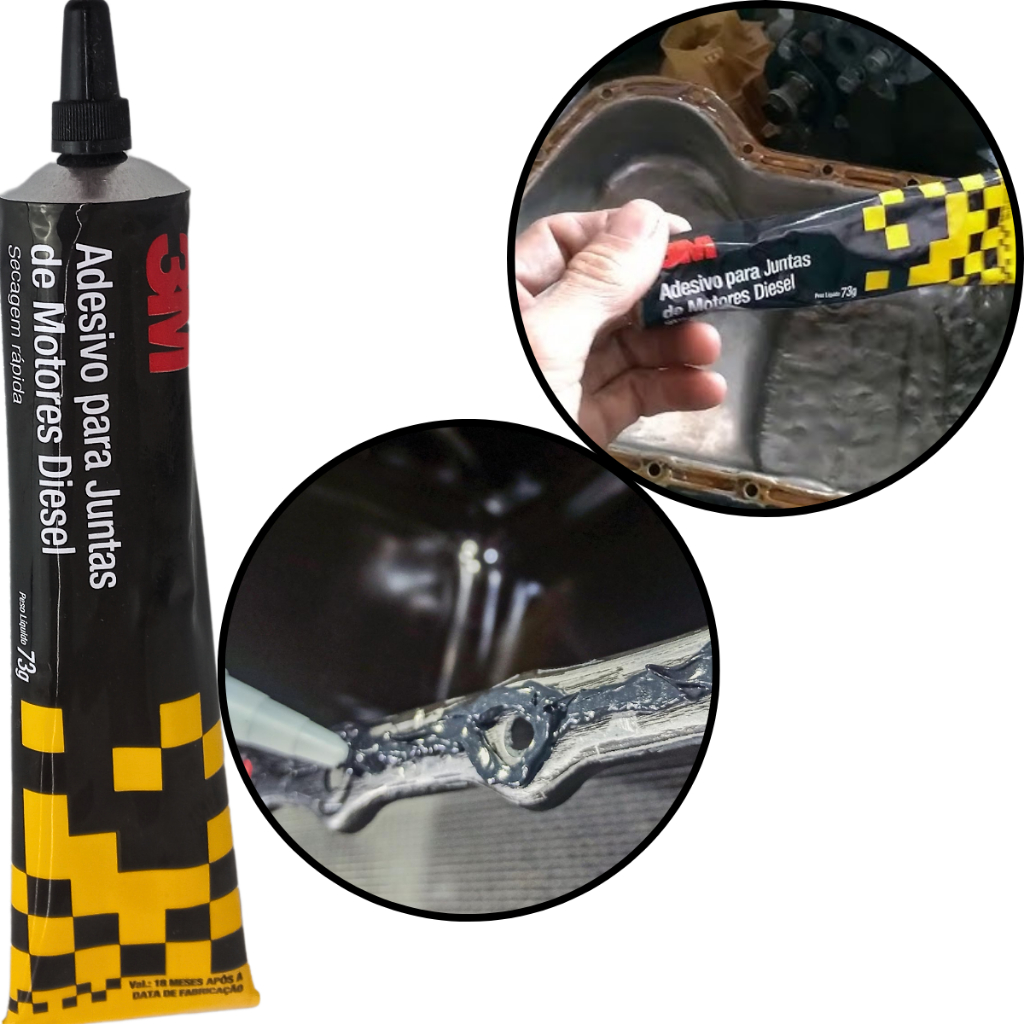 Adesivo Para Juntas Motor Câmbio Carro Moto Gasolina 3M 73g em Oferta na Shopee