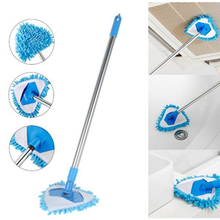 Esfregão Mini Mop Multiuso 180 Rotatable/Punho Triângulo Retrátil Limpeza Banheiro Chão Ja...