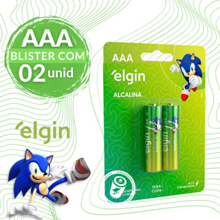 2 pilhas AAA Palito 3A Alcalina Elgin - 1 Blister em Oferta na Shopee