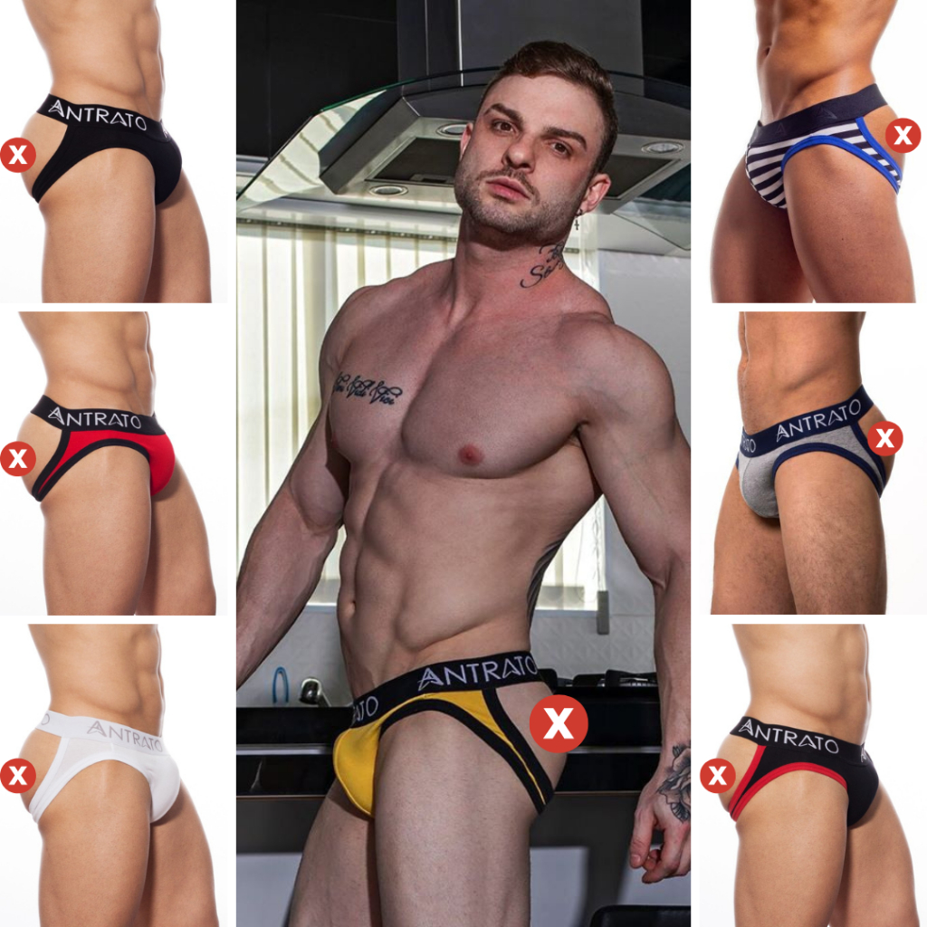 Cueca Antrato jockstrap modelo jockslip em diversas cores