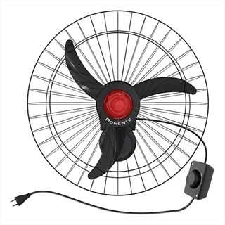 Ventilador de Parede Oscilante Good 60cm Aço Preto Ponente
