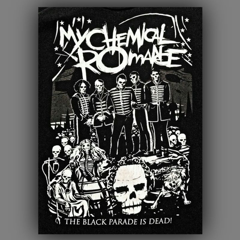Poster  banda My Chemical Romance 42x30cm Tamanho Grande Capa de Álbum The Black Parade Three Cheers for Sweet Revenge Banda Emo Punk Rock Horror Hardcore Hard Pop Dig Up Her Bones Cartaz Premium Wallpaper Big Size Posters Parede;