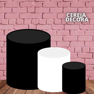 TRIO CAPAS PARA MESAS CILINDROS MULTICOR COM ELÁSTICO PARA DECORAÇÃO DE FESTA  - ENVIO IMEDIATO em Oferta na Shopee