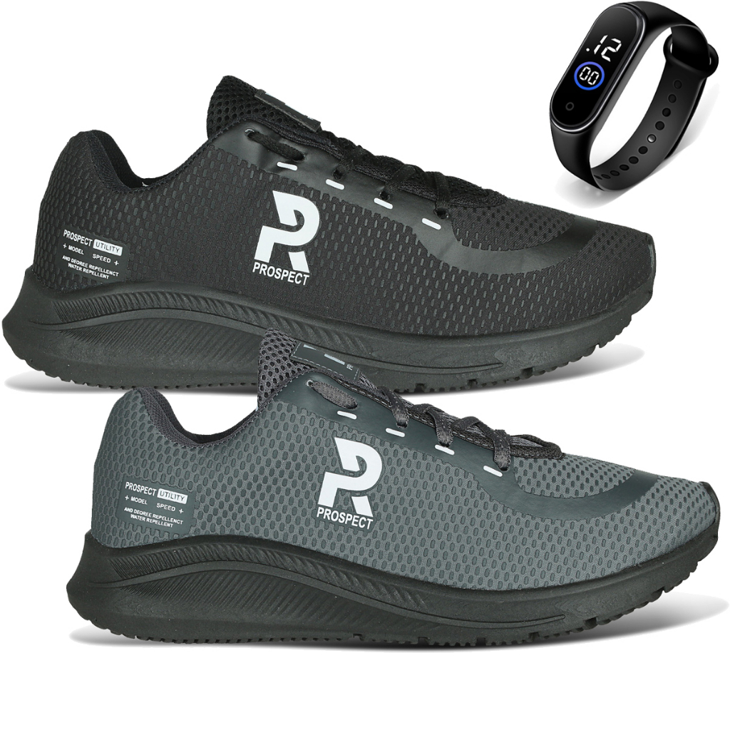 Kit 2 Tênis Masculino Prospect Speed Macio Conforto Super Leve Mais Vendido + Relógio LojaMarch