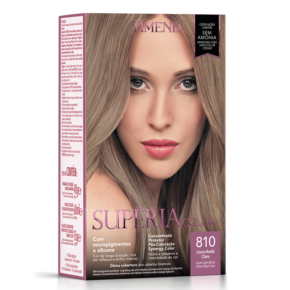 Amend Kit Tonalizante Supéria Color 810 Louro Avelã Claro - Beauty
