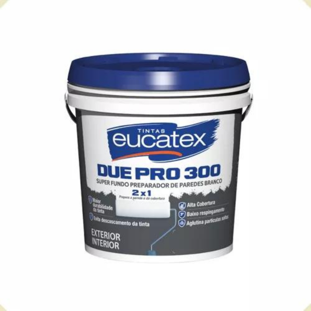 Fundo Preparador Paredes Branco Due Pro 300 Gl 3,6l Eucatex em Oferta na Shopee