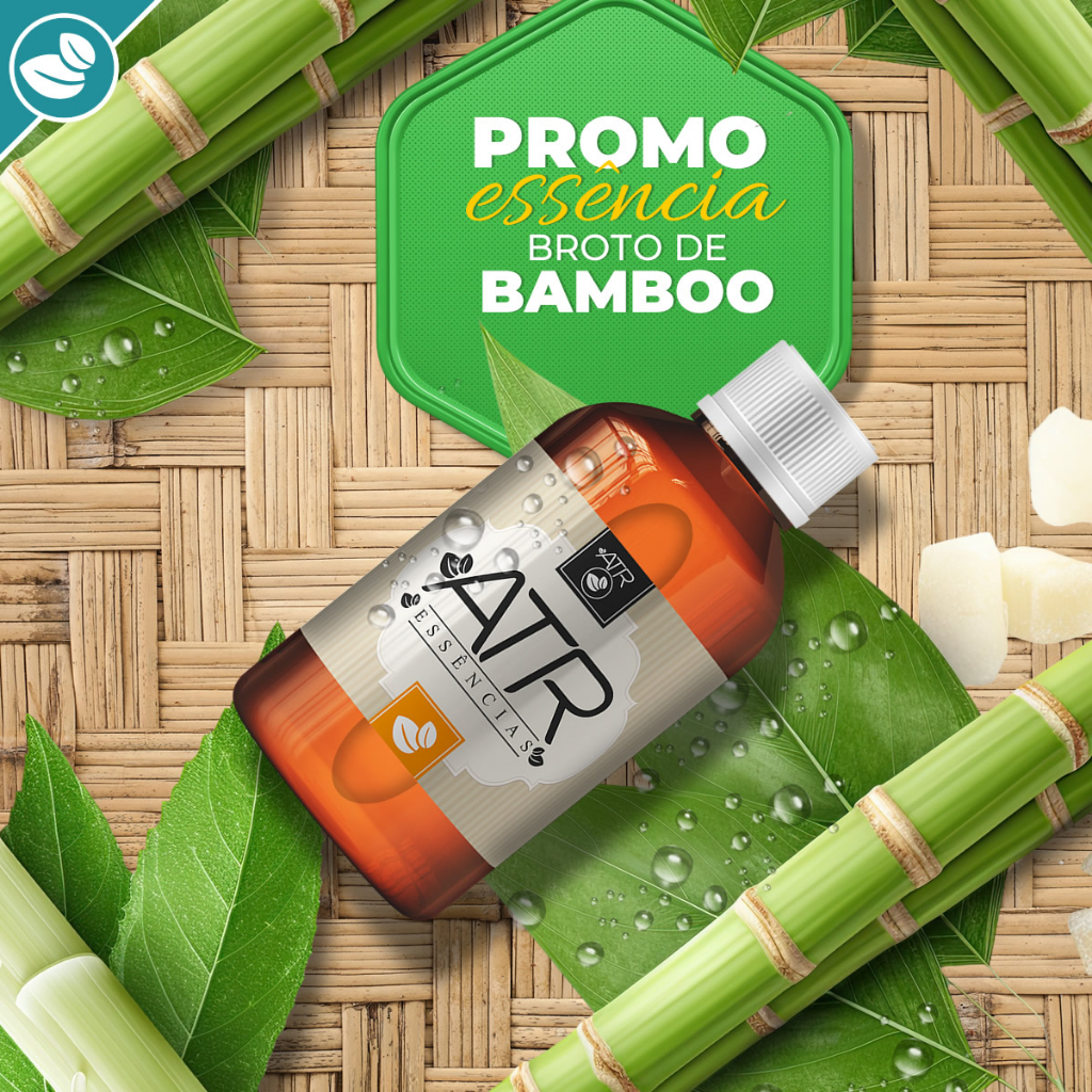 Essência Aromática Concentrada Hidrossolúvel (Água) Cosméticos e Aromatizadores Broto de Bambu 100ml