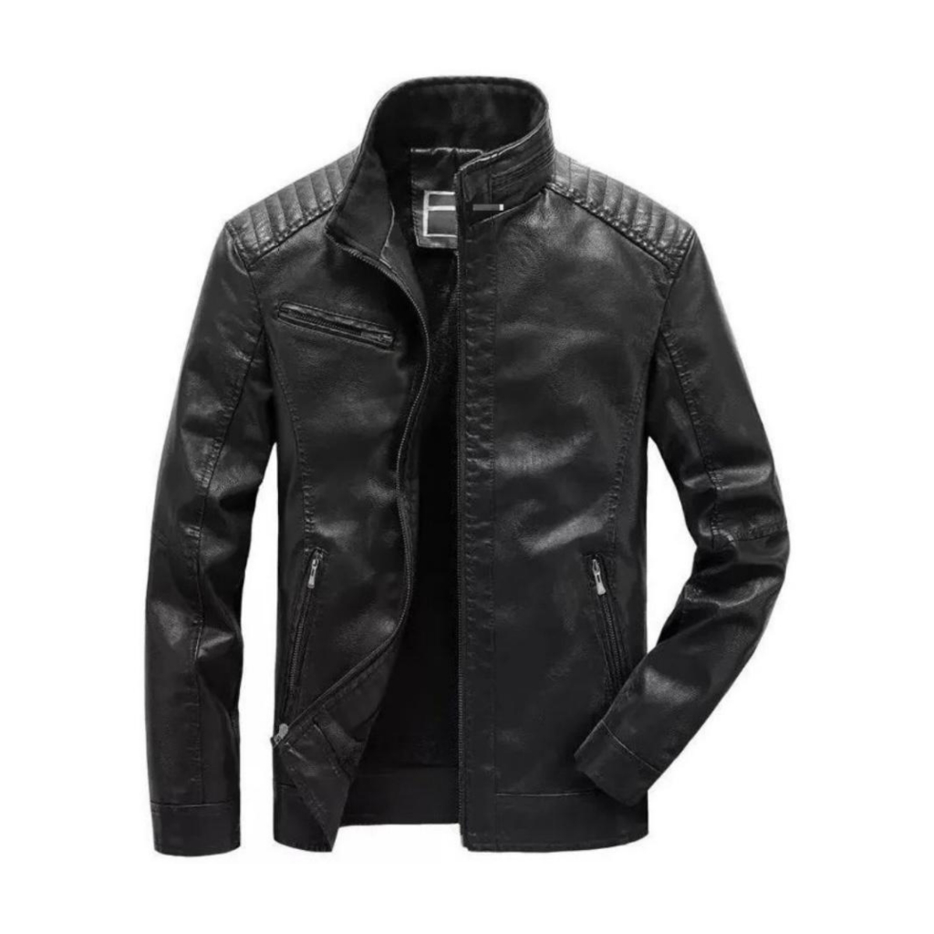 Jaqueta De Couro Masculina Top Resistente Blusa Casaco Promoção Slim Preta e Marrom Café