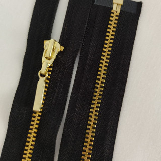Zíper Destacável 60cm Preto com Dourado #3 Sancris - Unidade