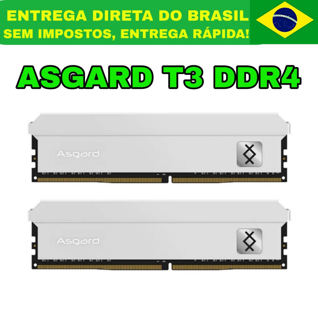 Memória ram ASGARD T3 GAMER DDR4 3200 Mhz NOVA LACRADA