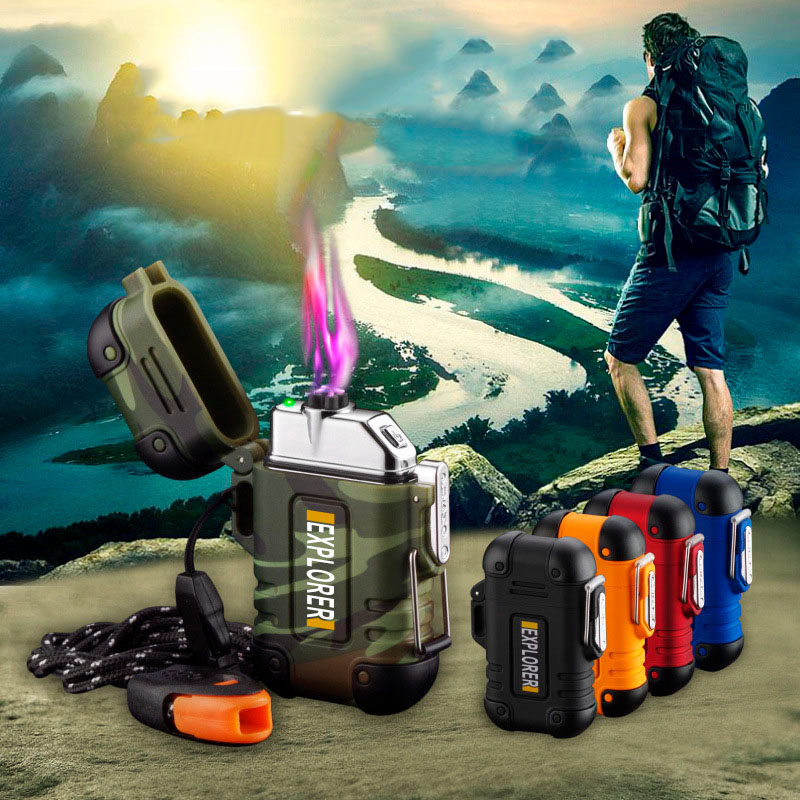 acendedor camuflado usb recarregável plasma a prova d'água em Oferta na Shopee