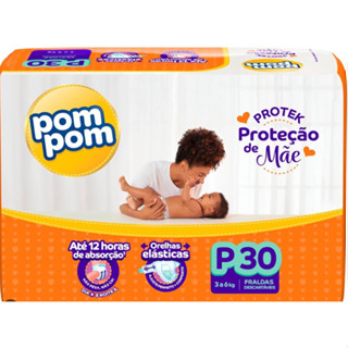 Fralda Pom Pom Derma Protek infantil ( 3 a 6kg ) P
