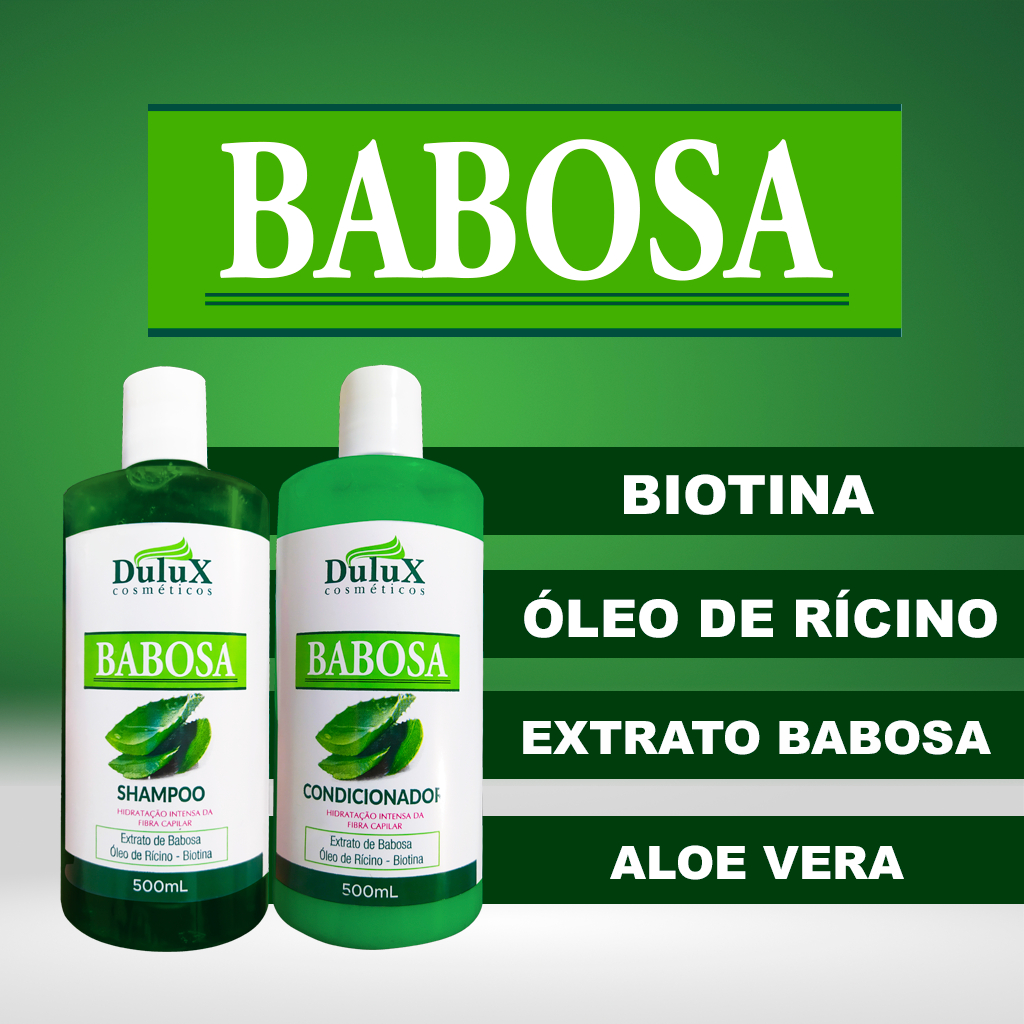 Shampoo e Condicionador 500ml óleo de rícino Babosa em Oferta na Shopee