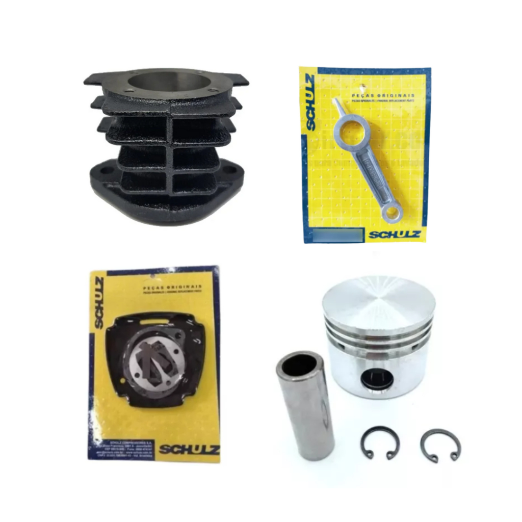 Kit Cilindro, Biela, Pistão e Kit de Junta Compressor Schulz Csa 8,2 Original