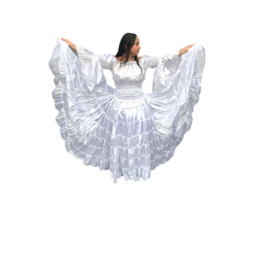 ROUPA OXALA BAIANA CIGANA UMBANDA CANDOMBLE SAIA BATA